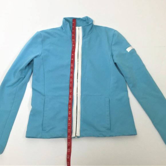 Ann Taylor LOFT Powder Blue Zipper Jacket, Size XS - Picture 4 of 10